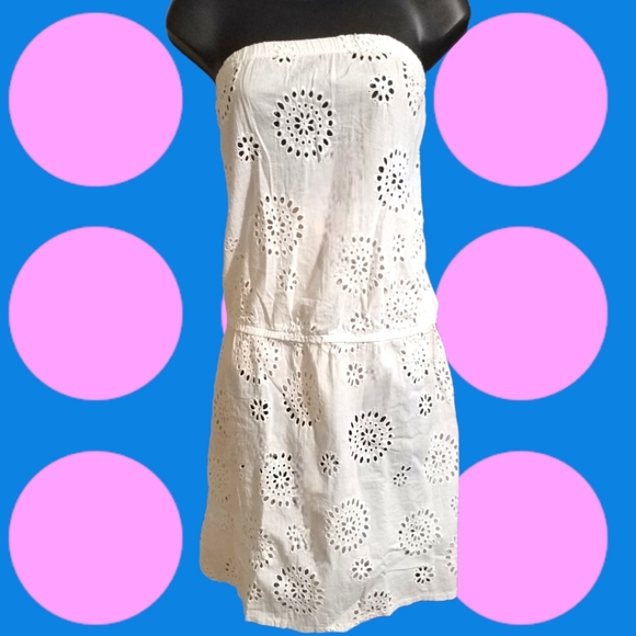 Alain Thomas☀️Cotton Eyelet☀️Beach Cover Up☀️ M - Picture 10 of 12